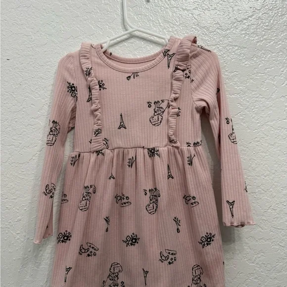 Pink Ruffled Kids Dress - Picture 1 of 2